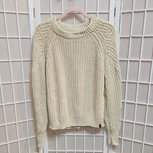 Roots Cream Cable Knit Sweater 100% Cotton